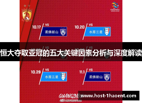 恒大夺取亚冠的五大关键因素分析与深度解读 恒大夺取亚冠的五大关键因素分析与深度解读